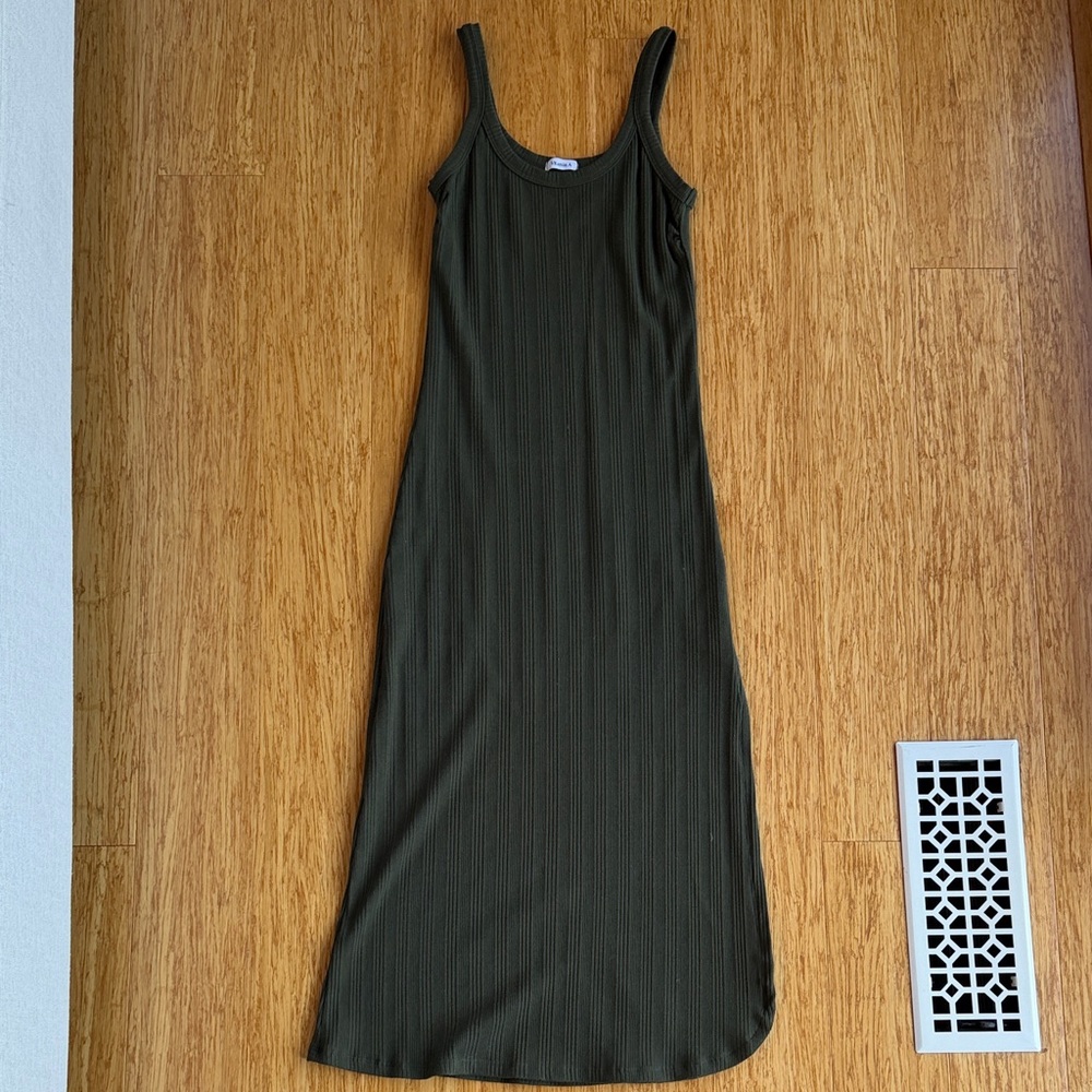 Vitamin A Dark Green Maxi Tank Dress